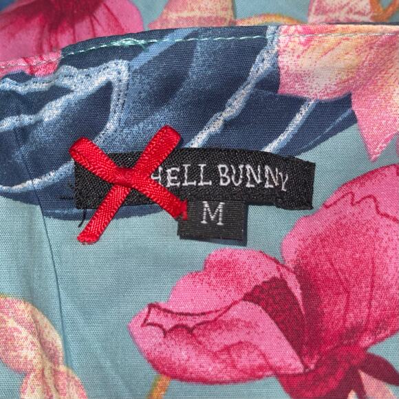 Hell Bunny Fit & Flare Dress Retro Hawaiian - Picture 7 of 9